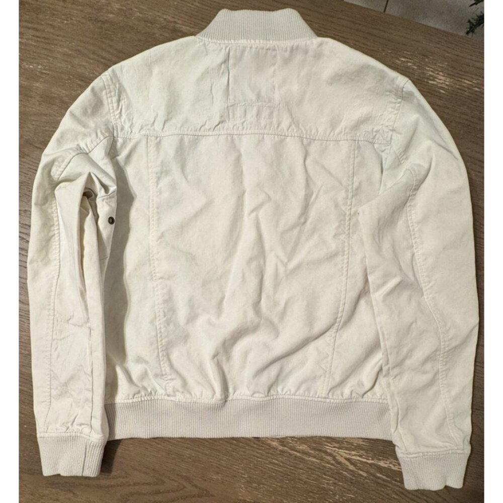 DEUS EX MACHINA GARTH BOMBER JACKET Sz XL Jaguar Patch Full Zip White - Picture 6 of 13